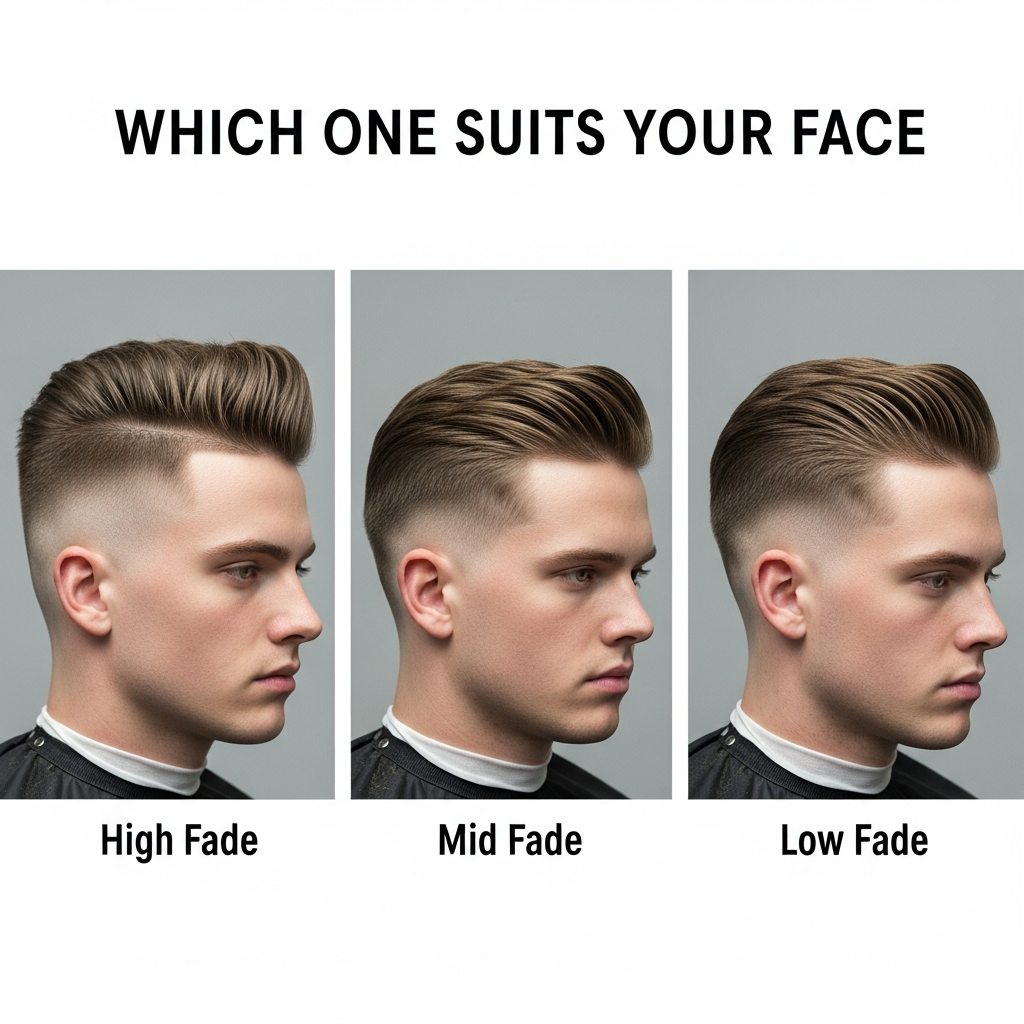 High Fade vs Mid Fade vs Low Fade — Which One Suits Your Face