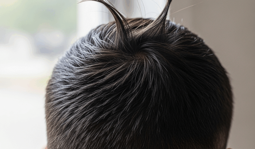 Cowlick at the Crown That Ruins Every Haircut